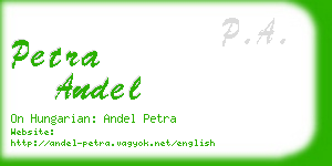 petra andel business card